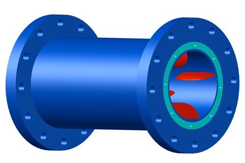 循环水泵紊流减阻增压器蓝